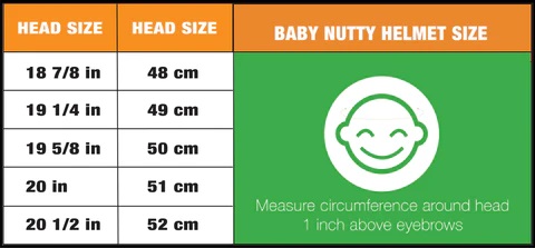 Baby Nutty Size Chart Nutcase Helmets Australia